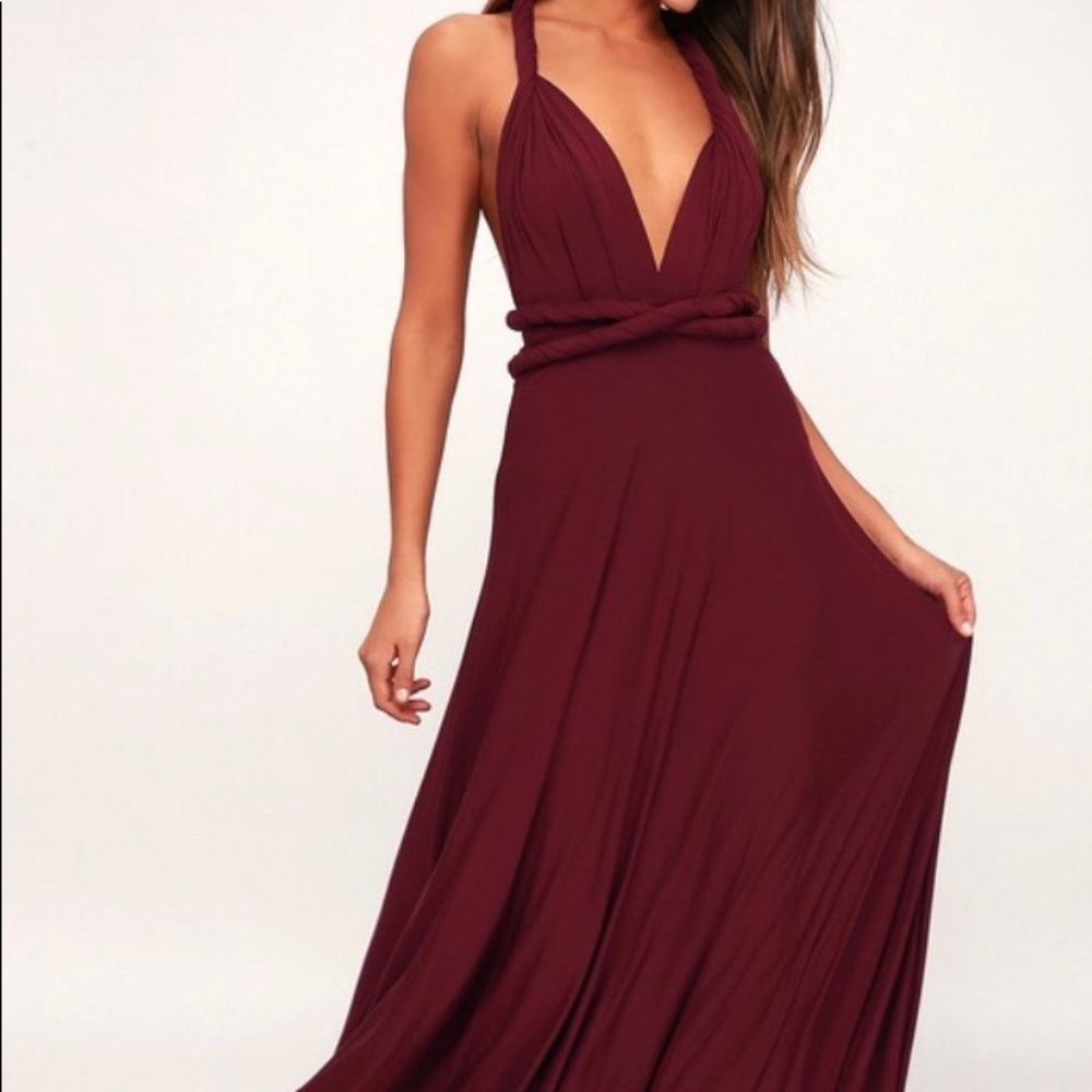 Lulus maxis dress S burgundy